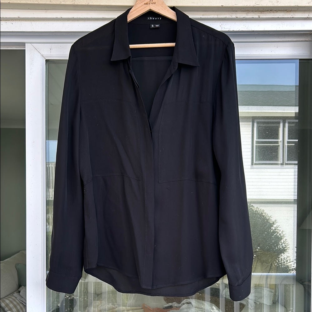 J.Crew Black Button-Up Blouse